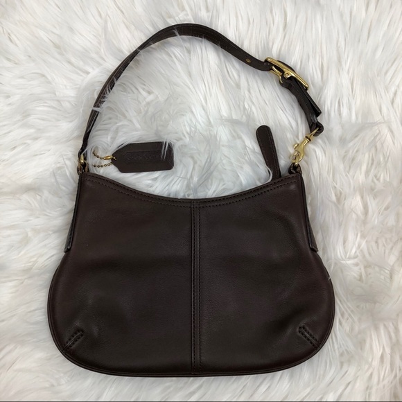 Coach Handbags - Coach Mini Brown Leather Bag Purse Handbag Hobo